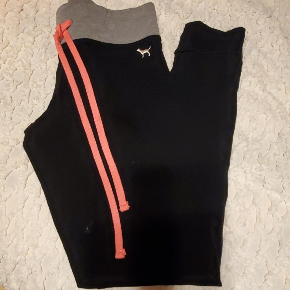 Victorias Secret Pink black with grey leggings
